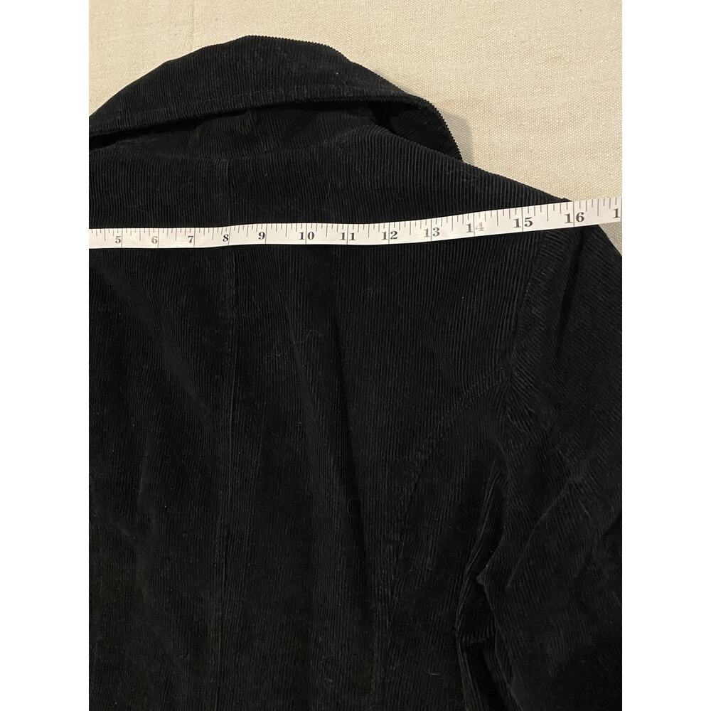 Black Double-Breasted Women's Corduroy Jacket - Picture 16 of 16